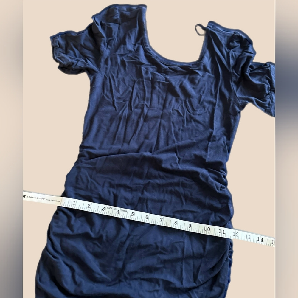 Tart Maternity Short Sleeve Scoop Neck Ruched Dress - Picture 8 of 8